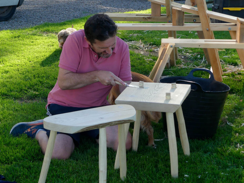“A calmer mind, a thoroughly rested body and a beautiful wooden stool.”